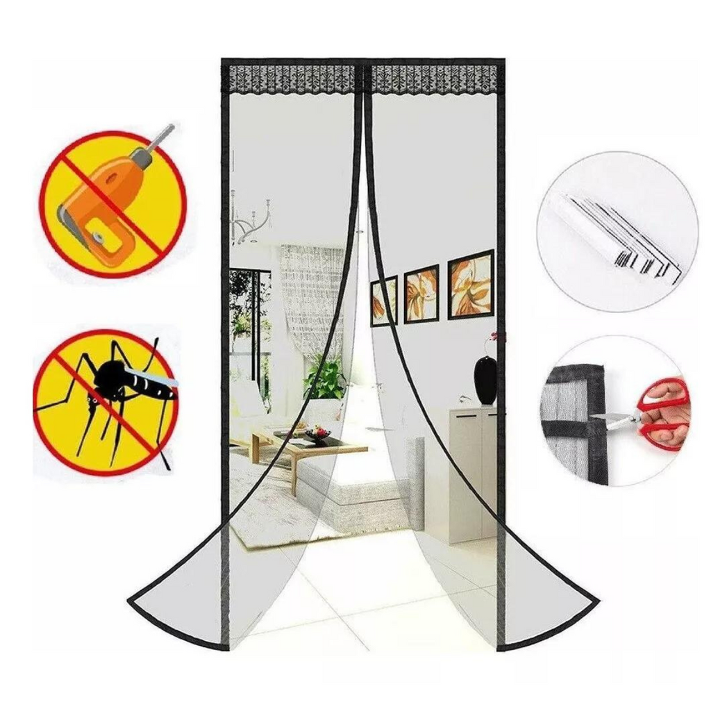 Malla mosquitera magnética para puerta