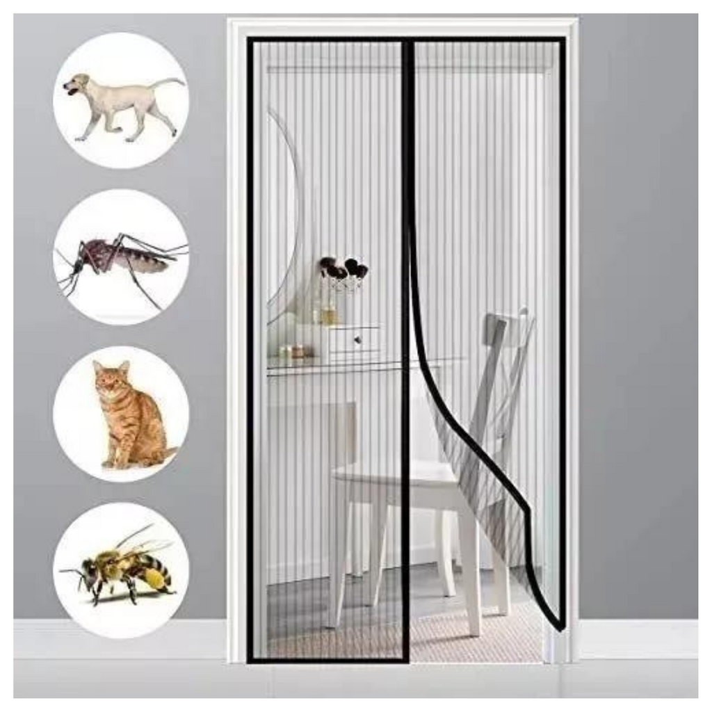 Malla mosquitera magnética para puerta