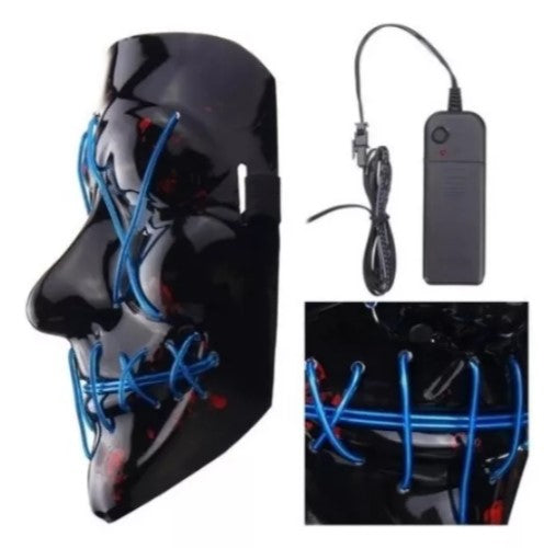 Máscara LED de Halloween estilo La Purga